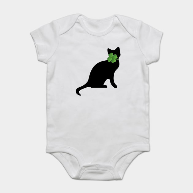 Shamrock Kitty Baby Bodysuit by HolidayBug